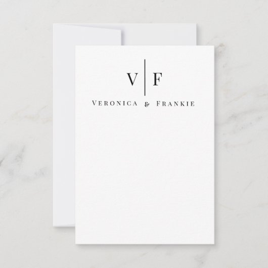 ミニマ結婚リストサンキューカード サンキューカード (正面)