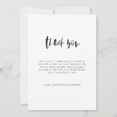 ミニマ結婚リストサンキューカード サンキューカード (裏面)