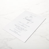 ミニマ結婚リストシンプルの手書き入力をすべて1つ 箔招待状 (回転した状態)