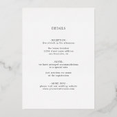 ミニマ結婚リストシンプルの手書き入力をすべて1つ 箔招待状 (裏面)