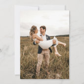 ミニマ結婚リストスタイリッシュのクシンプルリアはっきりしたン セーブザデート (裏面)