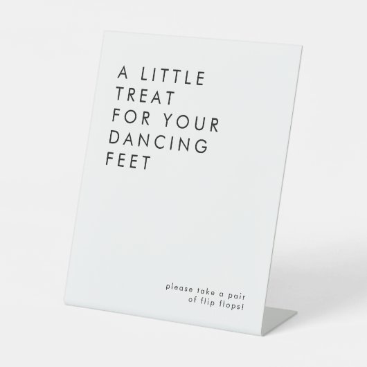 ミニマ結婚リストビーチサンダル標識 台座サイン (正面)