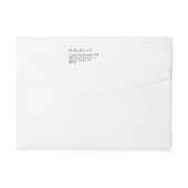 ミニマ結婚リストモダンの書道ゲスト ラップアラウンドラベル (裏面)