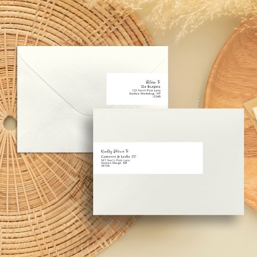 ミニマ結婚リストモダンの書道ゲスト ラップアラウンドラベル