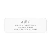 ミニマ結婚リスト差出人住所ラベル ラベル (正面)