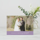 ミニマ結婚リスト常に永遠の紫 サンキューカード (スタンド正面)