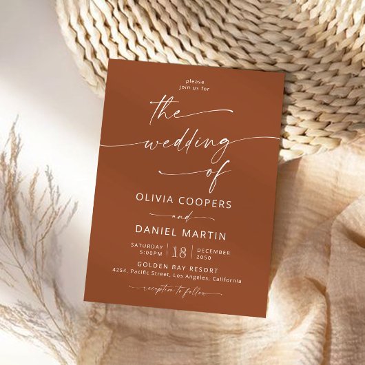 ミニマ結婚リスト式招待状 招待状