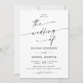 ミニマ結婚リスト式招待状 招待状 (正面)