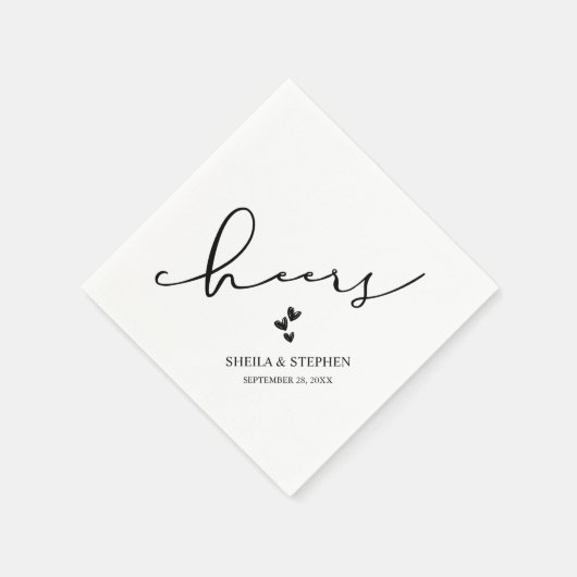 ミニマ結婚リスト応援カクテル スタンダードカクテルナプキン (角)