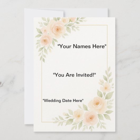 ミニマ結婚リスト文房具 招待状 (正面)