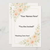 ミニマ結婚リスト文房具 招待状 (正面/裏面)