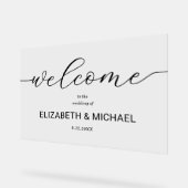 ミニマ結婚リスト歓迎 アクリルサイン (傾斜)