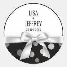 ミニマ結婚リスト水玉模様&シルバーボウ