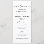 ミニマ結婚リスト結婚式 プログラム (正面)