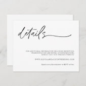 ミニマ結婚リスト詳細カード |の結婚Webサイト サンキューカード (正面/裏面)