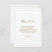 ミニマ結婚リスト金ゴールドウィングウェルカード エンクロージャーカード (正面/裏面)