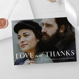 ミニマ結婚リスト |シックシンプルデザイン サンキューカード