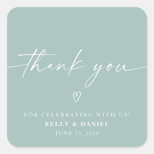 ミニマ結婚リスト スクエアシール (正面)