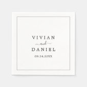 ミニマ結婚リスト スタンダードカクテルナプキン (正面)