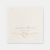 ミニマ結婚リスト スタンダードカクテルナプキン (正面)