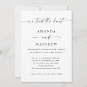 ミニマ結婚リスト – ポスト結婚お祝い 招待状 (正面)