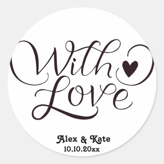 ミニマ結婚リスト ラウンドシール (正面)