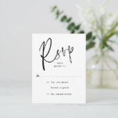 ミニマ結婚リスト 出欠カード (スタンド正面)