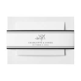 ミニマ縁どリストの優美な葉のベリーバンドの招待 招待状ベリーバンド