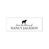 ミニマ縁どリストのCollie Dog、図書室 ラバースタンプ (インプリント)