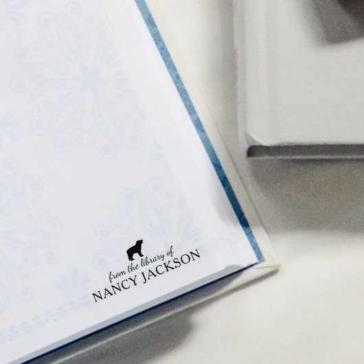 ミニマ縁どリストのCollie Dog、図書室 ラバースタンプ