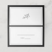 ミニマ縁どリストリーフ結婚式RSVPカード プレイスカード (外部開封)