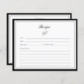 ミニマ縁どリリーフブライダルシャワーレシピカード (正面/裏面)