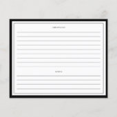 ミニマ縁どリリーフブライダルシャワーレシピカード (裏面)