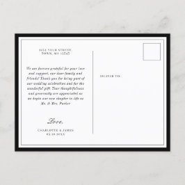 ミニマ縁どルの葉の感謝してい葉の葉書 インビテーションポストカード