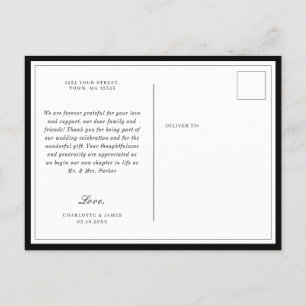 ミニマ縁どルの葉の感謝してい葉の葉書 インビテーションポストカード