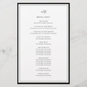 ミニマ縁どルリーフ結婚の式プログラム (裏面)