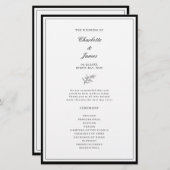 ミニマ縁どルリーフ結婚の式プログラム (正面/裏面)