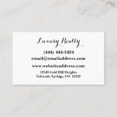 ミニマ自然リスト不動産仲介業者名刺 名刺 (裏面)