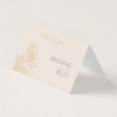 ミニマ自然リスト結婚フローラのサンキューカード (正面)