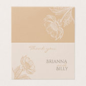 ミニマ自然リスト結婚フローラのサンキューカード (外部フラット)