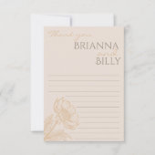 ミニマ自然リスト結婚フローラのサンキューカード サンキューカード (正面)