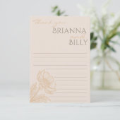 ミニマ自然リスト結婚フローラのサンキューカード サンキューカード (スタンド正面)