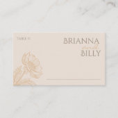 ミニマ自然リスト結婚フローラ座席表 プレイスカード (正面)