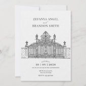 ミニマ華美リスト入り口のゲ結婚ート 招待状 (正面)