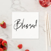 ミニマ賛美リストのスクリプト感謝祭 スタンダードカクテルナプキン (インサイチュ)