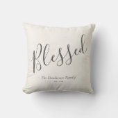 ミニマ賛美リストパーソナライズされたタイポグラフィ クッション (正面)