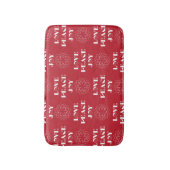 ミニマ赤と白リストの愛、平和、喜び バスマット (正面縦)