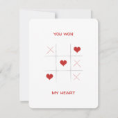 ミニマ赤と白リストスタックトゥーバレンタイン シーズンカード (正面)