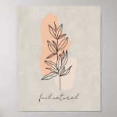 ミニマ離れリストラインアート抽象芸術ポスター ポスター (正面)