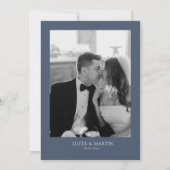 ミニマ離れリムの写真結婚の詳細 招待状 (裏面)